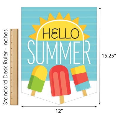 Big Dot Of Happiness Hello Summer - Outdoor Home Decorations - Double-Sided Popsicle Sun Decor Garden Flag - 12 X 15.25 Inches 4 Big Dot Of Happiness Hello Summer - Outdoor Home Decorations - Double-Sided Popsicle Sun Decor Garden Flag - 12 X 15.25 Inches - Image 4