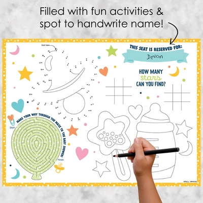 Big Dot Of Happiness Colorful Baby Shower - Paper Gender Neutral Party Coloring Sheets - Activity Placemats - Set Of 16 1 Big Dot Of Happiness Colorful Baby Shower - Paper Gender Neutral Party Coloring Sheets - Activity Placemats - Set Of 16
