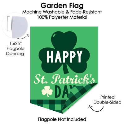 Big Dot Of Happiness St. Patrick's Day - Outdoor Home Decorations - Double-Sided Saint Patty's Day Party Garden Flag - 12 X 15.25 Inches 2 Big Dot Of Happiness St. Patrick's Day - Outdoor Home Decorations - Double-Sided Saint Patty's Day Party Garden Flag - 12 X 15.25 Inches - Image 2