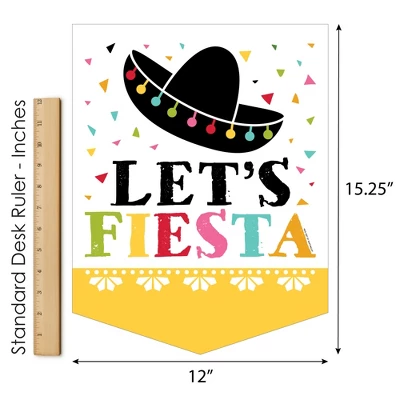 Big Dot Of Happiness Let's Fiesta - Outdoor Home Decorations - Double-Sided Mexican Fiesta Garden Flag - 12 X 15.25 Inches 4 Big Dot Of Happiness Let's Fiesta - Outdoor Home Decorations - Double-Sided Mexican Fiesta Garden Flag - 12 X 15.25 Inches - Image 4
