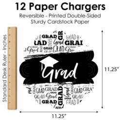 Big Dot Of Happiness Black And White Grad Best Is Yet To Come Graduation Party Round Table Decorations Paper Chargers Place Setting For 12 -Nursery Decor Store GUEST 024b4c78 d3d4 4ed9 bff7 0f97e3601516