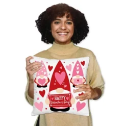 Big Dot Of Happiness Valentine Gnomes - Valentine's Day Party Home Decorative Canvas Cushion Case - Throw Pillow Cover - 16 X 16 Inches -Nursery Decor Store GUEST 038919e6 4fd3 4c1b 9151 1ef76e0fa42f