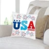 Big Dot Of Happiness Firecracker 4th Of July - Party Home Decorative Canvas Cushion Case - Throw Pillow Cover - 16 X 16 In