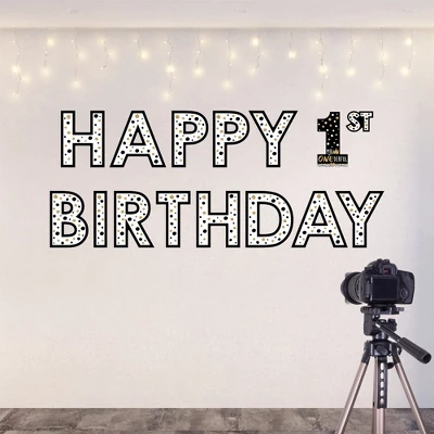 Big Dot Of Happiness 1st Birthday Little Mr. Onederful - Peel And Stick Boy First Birthday Party Large Banner Wall Decals - Happy Birthday 6 Big Dot Of Happiness 1st Birthday Little Mr. Onederful - Peel And Stick Boy First Birthday Party Large Banner Wall Decals - Happy Birthday - Image 6