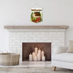 Big Dot Of Happiness Forest Hedgehogs - Outdoor Home Decorations - Double-Sided Woodland Birthday Party Or Baby Shower Garden Flag - 12 X 15.25 Inches -Nursery Decor Store GUEST 04c1da03 8287 410b 8931 e599e0d405d0