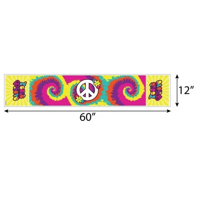 Big Dot Of Happiness 60's Hippie - Petite 1960s Groovy Party Paper Table Runner - 12 X 60 Inches 2 Big Dot Of Happiness 60's Hippie - Petite 1960s Groovy Party Paper Table Runner - 12 X 60 Inches - Image 2