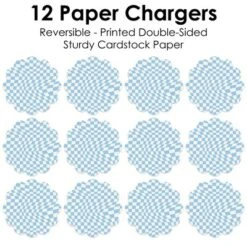 Big Dot Of Happiness Blue Checkered Party - Round Table Decorations - Paper Chargers - Place Setting For 12 -Nursery Decor Store GUEST 05e0c4e0 dc5c 4633 ac24 e9c0c152f9fa