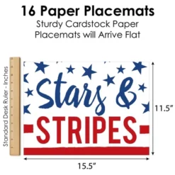 Big Dot Of Happiness Stars & Stripes - Party Table Decorations - Memorial Day, 4th Of July And Labor Day Patriotic Party Placemats - Set Of 16 -Nursery Decor Store GUEST 0606572e 7064 43a6 a1ed 5f46ae6ef464