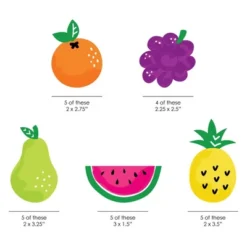 Big Dot Of Happiness Tutti Fruity Paper Straw Decor - Frutti Summer Baby Shower Or Birthday Party Striped Decorative Straws - Set Of 24