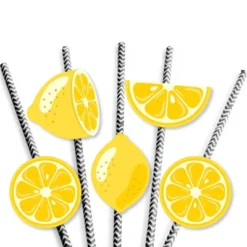 Big Dot Of Happiness So Fresh - Lemon - Paper Straw Decor - Citrus Lemonade Party Striped Decorative Straws - Set Of 24 -Nursery Decor Store GUEST 06b7ba25 0083 4eac af6e 4eb7f4052a21