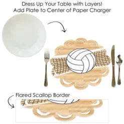 Big Dot Of Happiness Bump, Set, Spike - Volleyball - Baby Shower Or Birthday Party Round Table Decorations - Paper Chargers - Place Setting For 12 -Nursery Decor Store GUEST 0adef68a ccd7 4933 b8a2 e4d7a97881ff