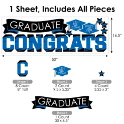 Big Dot Of Happiness Blue Graduation Party Photo Backdrop - Wall Decals -Nursery Decor Store GUEST 0b95f321 7aad 45da 9ccc 5e3947849714