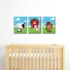 Big Dot Of Happiness Farm Animals - Barnyard Nursery Wall Art And Kids Room Decorations - Gift Ideas - 7.5 X 10 Inches - Set Of 3 Prints