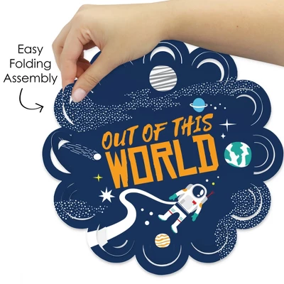 Big Dot Of Happiness Blast Off To Outer Space Rocket Ship Baby Shower Or Birthday Party Round Table Decorations - Paper Chargers Place Setting For 12 3 Big Dot Of Happiness Blast Off To Outer Space Rocket Ship Baby Shower Or Birthday Party Round Table Decorations - Paper Chargers Place Setting For 12 - Image 3