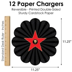 Big Dot Of Happiness Red Carpet Hollywood - Movie Night Party Round Table Decorations - Paper Chargers - Place Setting For 12 -Nursery Decor Store GUEST 0ccad9e3 ba84 456f 841d a6f3ea0f78a1