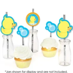 Big Dot Of Happiness Ducky Duck Paper Straw Decor - Baby Shower Or Birthday Party Striped Decorative Straws - Set Of 24 7 Big Dot Of Happiness Ducky Duck Paper Straw Decor - Baby Shower Or Birthday Party Striped Decorative Straws - Set Of 24 -Nursery Decor Store GUEST 0dcecbff 7940 4265 bade 4783740673af
