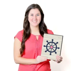 Big Dot Of Happiness Ahoy - Nautical Girl - Pink Nursery Wall Art And Kids Room Decorations - Gift Ideas - 7.5 X 10 Inches - Set Of 3 Prints -Nursery Decor Store GUEST 0e14a552 adfb 409b aafe 148d12e71f19