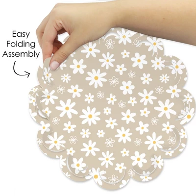 Big Dot Of Happiness Tan Daisy Flowers - Floral Party Round Table Decorations - Paper Chargers - Place Setting For 12 3 Big Dot Of Happiness Tan Daisy Flowers - Floral Party Round Table Decorations - Paper Chargers - Place Setting For 12 - Image 3