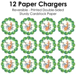 Big Dot Of Happiness Jungle Party Animals Safari Zoo Animal Birthday Party Or Baby Shower Round Table Decorations Paper Chargers Place Setting For 12 -Nursery Decor Store GUEST 0f63368c 60ef 4b3d aff9 64d70b621c62