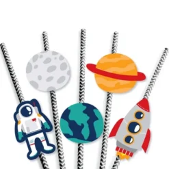 Big Dot Of Happiness Blast Off To Outer Space - Paper Straw Decor - Rocket Ship Baby Shower Or Birthday Party Striped Decorative Straws - Set Of 24 -Nursery Decor Store GUEST 0fcbe7c1 8d5c 46d0 bef2 ec6c01730265