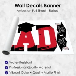 Big Dot Of Happiness Red Graduation Party Decor - Vinyl Wall Decals - Grad -Nursery Decor Store GUEST 10985758 f612 4da6 8b84 aaeb5ff6b32b