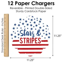 Big Dot Of Happiness Stars & Stripes - Patriotic Party Round Table Decorations - Paper Chargers - Place Setting For 12 -Nursery Decor Store GUEST 10bc0bf3 9799 425d aeed a6c68da7bfb2