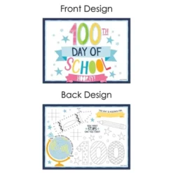 Big Dot Of Happiness Happy 100th Day Of School - Paper 100 Days Party Coloring Sheets - Activity Placemats - Set Of 16 -Nursery Decor Store GUEST 10dd5736 049d 4c6b 970b 98f8405f1d00