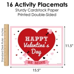 Big Dot Of Happiness Conversation Hearts - Paper Valentine's Day Party Coloring Sheets - Activity Placemats - Set Of 16 -Nursery Decor Store GUEST 1188a886 c7f3 44de 88d4 8016e0f692ab