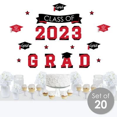 Big Dot Of Happiness Red Class Of 2023 Graduation Party Wall Decals Set Of 20 1 Big Dot Of Happiness Red Class Of 2023 Graduation Party Wall Decals Set Of 20