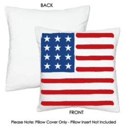 Big Dot Of Happiness Stars & Stripes - Patriotic Party Home Decorative Canvas Cushion Case - Throw Pillow Cover - 16 X 16 Inches -Nursery Decor Store GUEST 11bf92d8 a42f 4b8f aef1 11a0cebeb47a