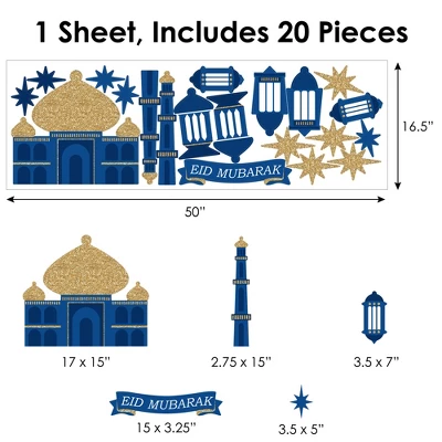 Big Dot Of Happiness Ramadan - Peel And Stick Eid Mubarak Vinyl Wall Art Stickers - Wall Decals - Set Of 20 6 Big Dot Of Happiness Ramadan - Peel And Stick Eid Mubarak Vinyl Wall Art Stickers - Wall Decals - Set Of 20 - Image 6