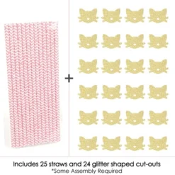 Big Dot Of Happiness Gold Glitter Cat Party Straws - No-Mess Real Glitter Cut-Outs & Decorative Baby Shower Or Birthday Party Paper Straws - Set Of 24 -Nursery Decor Store GUEST 129206d8 e312 42fd 958d 640b27952476