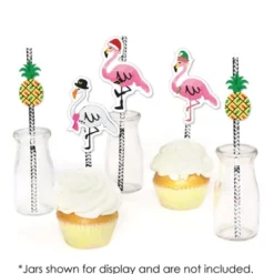 Big Dot Of Happiness Flamingle Bells - Paper Straw Decor - Tropical Flamingo Christmas Party Striped Decorative Straws - Set Of 24 8 Big Dot Of Happiness Flamingle Bells - Paper Straw Decor - Tropical Flamingo Christmas Party Striped Decorative Straws - Set Of 24 -Nursery Decor Store GUEST 13942478 9c96 4993 8c10 7c39e3ed09fa