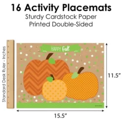 Big Dot Of Happiness Pumpkin Patch - Paper Fall, Halloween Or Thanksgiving Party Coloring Sheets - Activity Placemats - Set Of 16 -Nursery Decor Store GUEST 166ccb20 3fa3 4c74 86db 31cd83b9ef4c