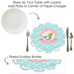 Big Dot Of Happiness Let’s Be Mermaids - Baby Shower Or Birthday Party Round Table Decorations - Paper Chargers - Place Setting For 12 -Nursery Decor Store GUEST 1685f54b 386c 4d2b b510 c4c54b8d7d20