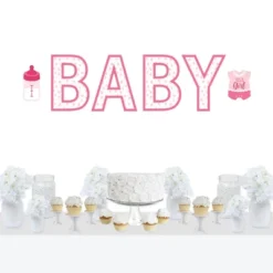 Big Dot Of Happiness It's A Girl - Peel And Stick Pink Baby Shower Standard Banner Wall Decals - Baby 11 Big Dot Of Happiness It's A Girl - Peel And Stick Pink Baby Shower Standard Banner Wall Decals - Baby -Nursery Decor Store GUEST 16f478a3 d81a 4bd1 af0f 7710c89e8157