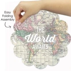 Big Dot Of Happiness World Awaits - Travel Themed Party Round Table Decorations - Paper Chargers - Place Setting For 12 -Nursery Decor Store GUEST 1715b04b b09c 4f35 a419 fe7673b21394