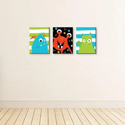 Big Dot Of Happiness Monster Bash - Nursery Wall Art And Kids Room Decorations - Gift Ideas - 7.5 X 10 Inches - Set Of 3 Prints 2 Big Dot Of Happiness Monster Bash - Nursery Wall Art And Kids Room Decorations - Gift Ideas - 7.5 X 10 Inches - Set Of 3 Prints - Image 2