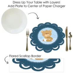 Big Dot Of Happiness Baby Boy Teddy Bear - Baby Shower Round Table Decorations - Paper Chargers - Place Setting For 12 11 Big Dot Of Happiness Baby Boy Teddy Bear - Baby Shower Round Table Decorations - Paper Chargers - Place Setting For 12 -Nursery Decor Store GUEST 1a0f75b9 696f 43d4 8d38 e398803e655c