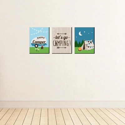 Big Dot Of Happiness Happy Camper - Nursery Wall Art, Kids Room Decor And Camping Home Decorations - Gift Ideas - 7.5 X 10 - Set Of 3 Prints 2 Big Dot Of Happiness Happy Camper - Nursery Wall Art, Kids Room Decor And Camping Home Decorations - Gift Ideas - 7.5 X 10 - Set Of 3 Prints - Image 2