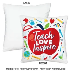 Big Dot Of Happiness Thank You Teachers - Teacher Appreciation Home Decorative Canvas Cushion Case - Throw Pillow Cover - 16 X 16 Inches -Nursery Decor Store GUEST 1b30c184 abca 45b5 ad80 4277bf12eca0
