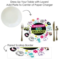 Big Dot Of Happiness Through The Decades - 50s, 60s, 70s, 80s, And 90s Party Round Table Decorations - Paper Chargers - Place Setting For 12 11 Big Dot Of Happiness Through The Decades - 50s, 60s, 70s, 80s, And 90s Party Round Table Decorations - Paper Chargers - Place Setting For 12 -Nursery Decor Store GUEST 1c284d0c 475e 4877 b887 58aa53d883a4