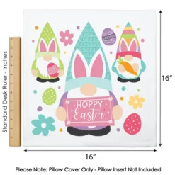 Big Dot Of Happiness Easter Gnomes - Spring Bunny Party Home Decorative Canvas Cushion Case - Throw Pillow Cover - 16 X 16 Inches -Nursery Decor Store GUEST 1cda4de2 db2d 41fd a7d8 7aed7ad0fc57