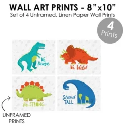 Big Dot Of Happiness Roar Dinosaur - Unframed Dino Trex Nursery And Kids Room Linen Paper Wall Art - Set Of 4 - Artisms - 8 X 10 Inches 7 Big Dot Of Happiness Roar Dinosaur - Unframed Dino Trex Nursery And Kids Room Linen Paper Wall Art - Set Of 4 - Artisms - 8 X 10 Inches -Nursery Decor Store GUEST 1cf6b6d4 8c20 43f1 9bd0 c826d651f7ec