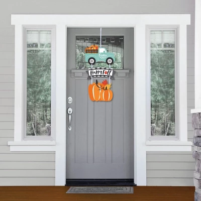Big Dot Of Happiness Happy Fall Truck - Hanging Porch Harvest Pumpkin Party Outdoor Decorations - Front Door Decor - 3 Piece Sign 1 Big Dot Of Happiness Happy Fall Truck - Hanging Porch Harvest Pumpkin Party Outdoor Decorations - Front Door Decor - 3 Piece Sign