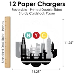 Big Dot Of Happiness NYC Cityscape - New York City Party Round Table Decorations - Paper Chargers - Place Setting For 12 -Nursery Decor Store GUEST 1ddb52bc 7321 4d3d b5fe 2be2236e9e9f