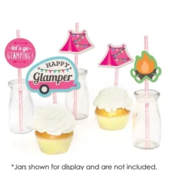 Big Dot Of Happiness Let's Go Glamping - Paper Straw Decor - Camp Glamp Party Or Birthday Party Striped Decorative Straws - Set Of 24 -Nursery Decor Store GUEST 1e4cb6d5 f6bc 43a4 8eaf 7911ab823b1b