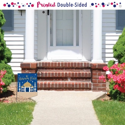 Big Dot Of Happiness Ramadan - Outdoor Home Decorations - Double-Sided Eid Mubarak Party Garden Flag - 12 X 15.25 Inches 1 Big Dot Of Happiness Ramadan - Outdoor Home Decorations - Double-Sided Eid Mubarak Party Garden Flag - 12 X 15.25 Inches