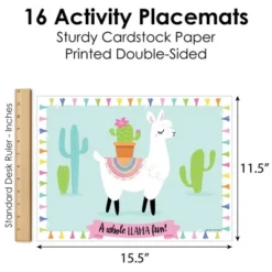 Big Dot Of Happiness Whole Llama Fun - Paper Llama Fiesta Birthday Party Coloring Sheets - Activity Placemats - Set Of 16 -Nursery Decor Store GUEST 1eaa377c a206 47b6 8d68 2b1b5182eb7b