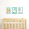Big Dot Of Happiness Whole Llama Fun - Nursery Wall Art, Kids Room Decor And Llama Fiesta Home Decor - Gift Ideas - 7.5 X 10 Inches - Set Of 3 Prints
